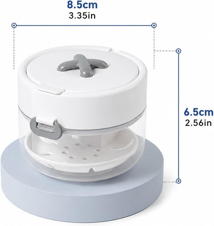 🦷 Retainer Cleaner Case Box – Storage Soak Container with Drain Tray, Built-in Mirror & Brush for Travel Cleaning ✨