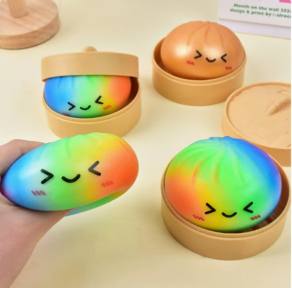Cute Dumpling Sensory Toy - Stress Relief Squeeze Toy for Kids & Adults