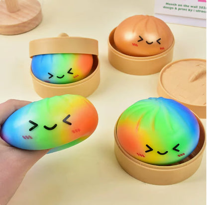 Cute Dumpling Sensory Toy - Stress Relief Squeeze Toy for Kids & Adults