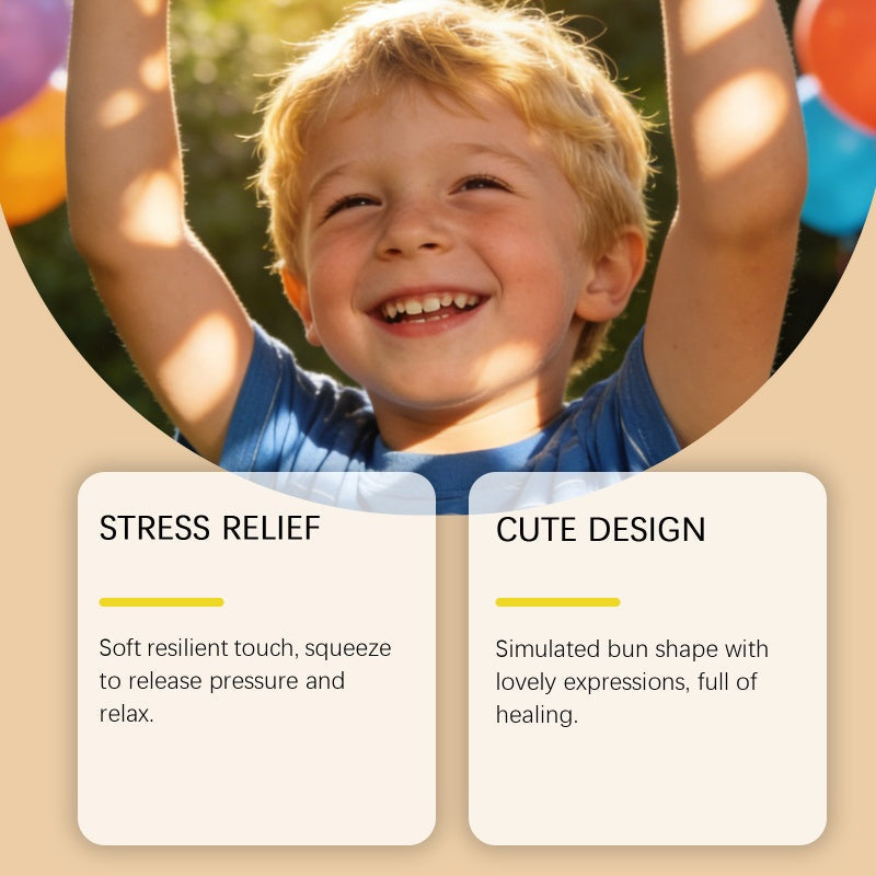 Cute Dumpling Sensory Toy - Stress Relief Squeeze Toy for Kids & Adults