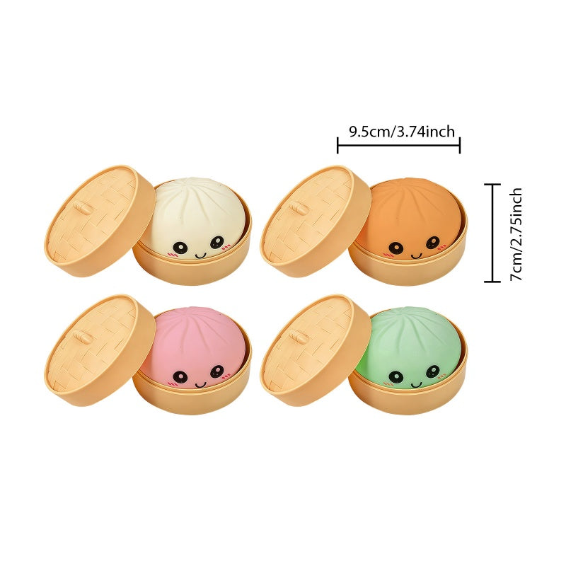 Cute Dumpling Sensory Toy - Stress Relief Squeeze Toy for Kids & Adults