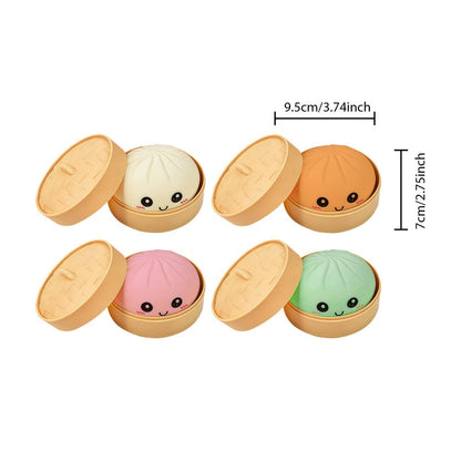 Cute Dumpling Sensory Toy - Stress Relief Squeeze Toy for Kids & Adults