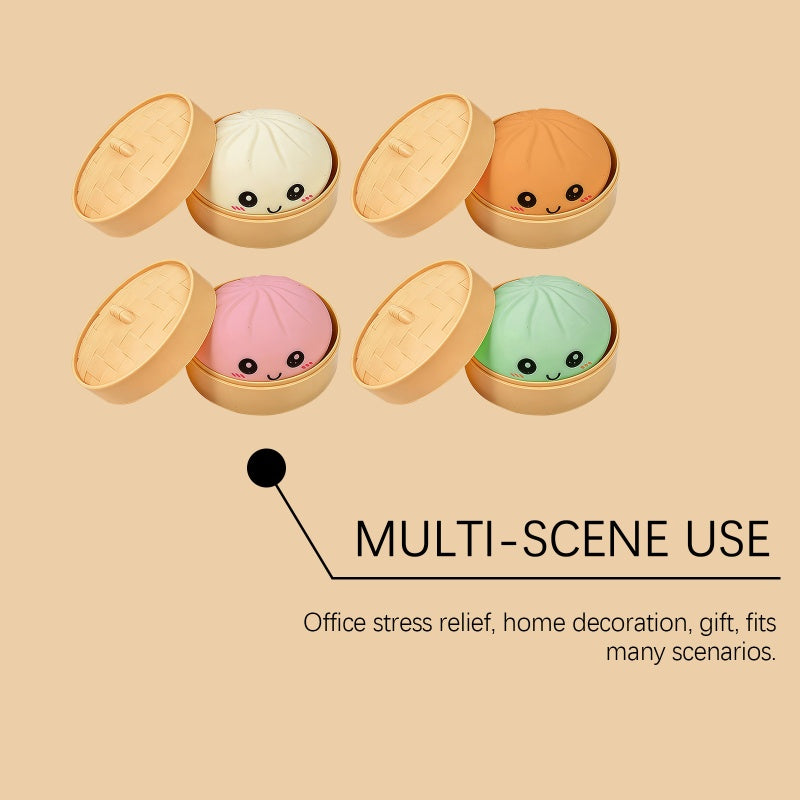 Cute Dumpling Sensory Toy - Stress Relief Squeeze Toy for Kids & Adults
